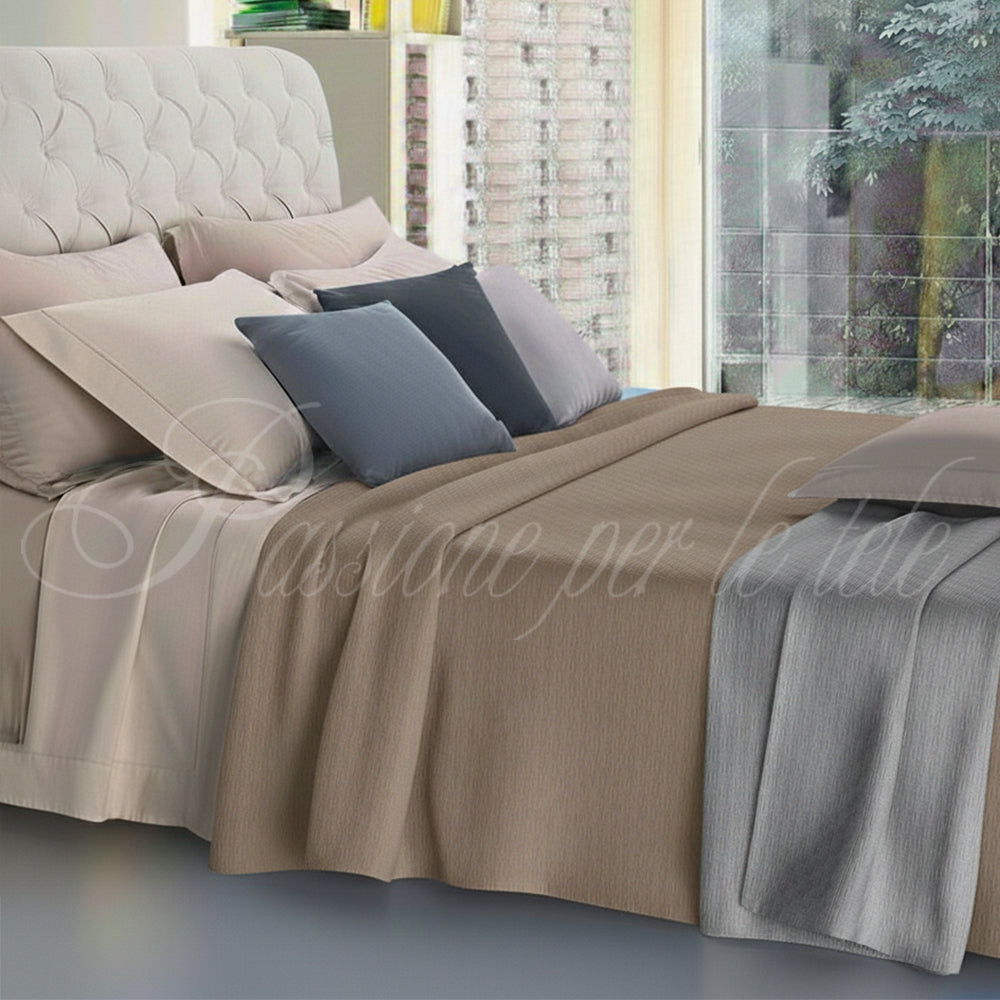 Tessier Copriletto in piquet di cotone letto matrimoniale - Happy