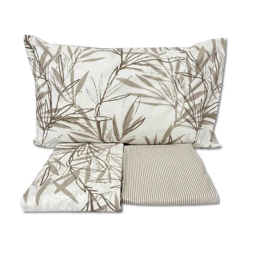 Palmera di SG HOME Trapuntino 2 Posti  + Completo Letto Tinta Unita